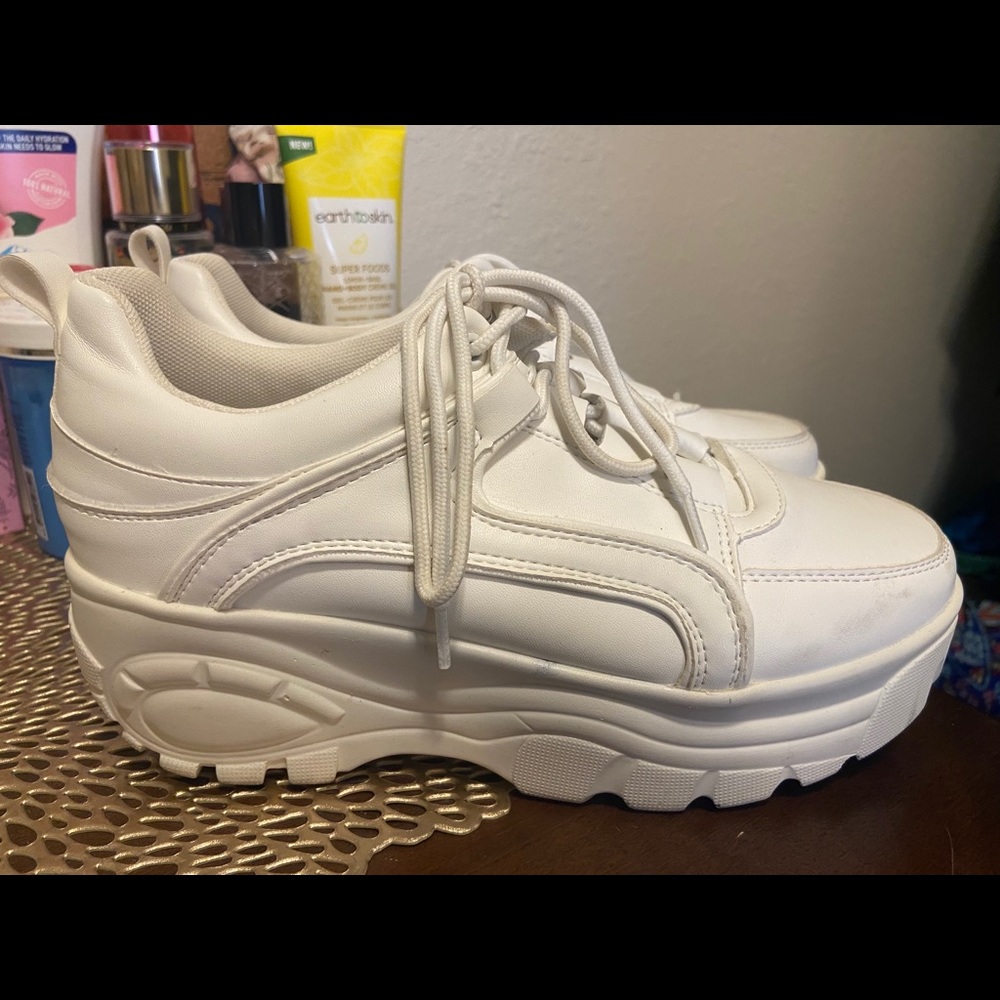 Madden Girl Chunky White Sneakers
